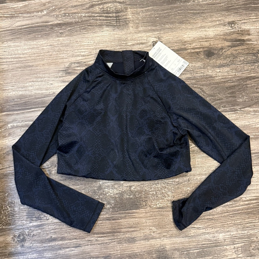 Athleta SNAKE CROP RASHGUARD
